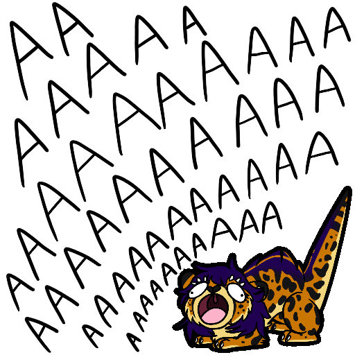 A tiny little chibi feral cheetah-dragon thing screams “aaaaaaa” extremely much